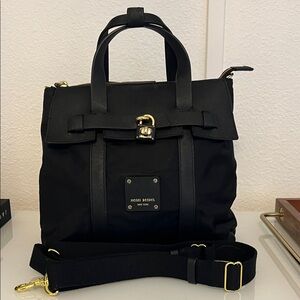 Henri Bendel Black Bag with Gold Hardware